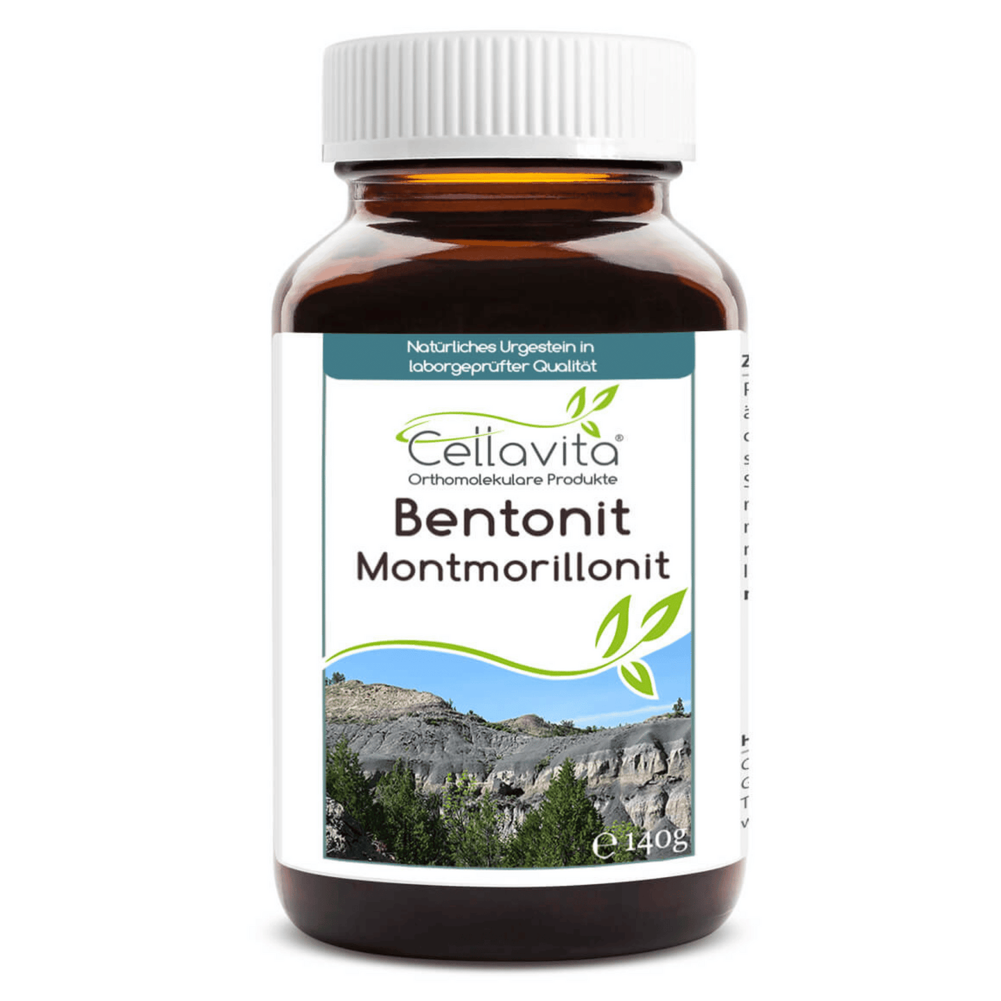 Premium Bentonit Montmorillonit 140g Pulver im Glas