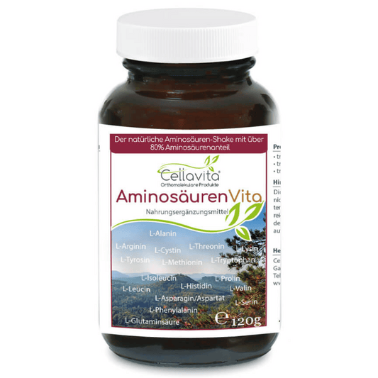 Aminosäuren Vita (natürliche Aminosäuren & Proteine) 120g im GlasAminosäuren Vita (natürliche Aminosäuren & Proteine) 120g im Glas