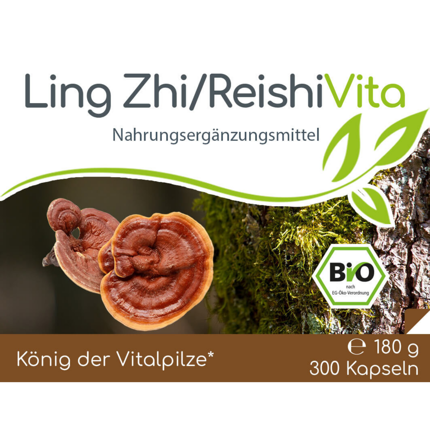 Bio-Ling Zhi / Reishi Vita 300 Kapseln "Glänzender Lackporling im Vorratsbeutel