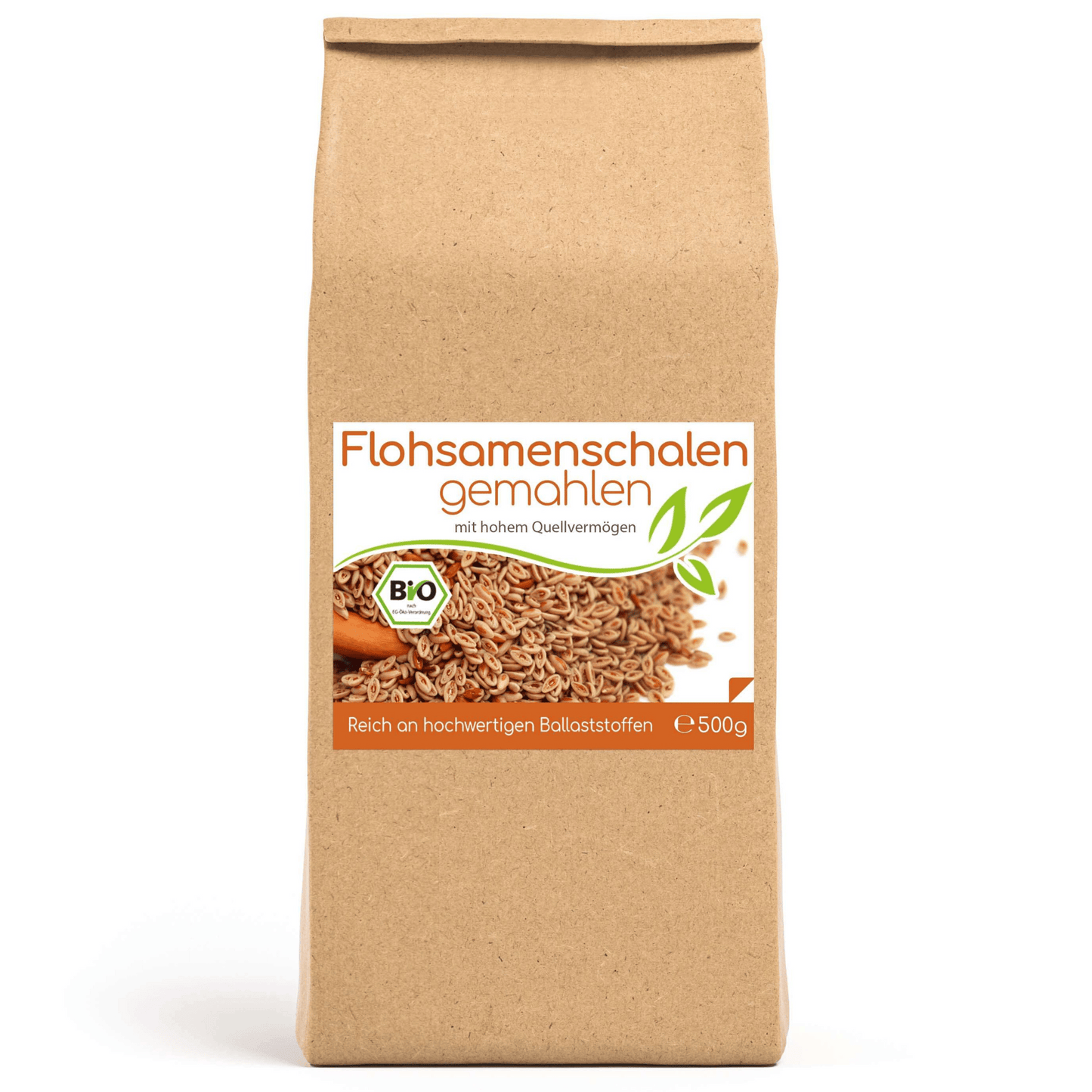 Bio Flohsamenschalenpulver (gemahlen) 500g Vorratsbeutel