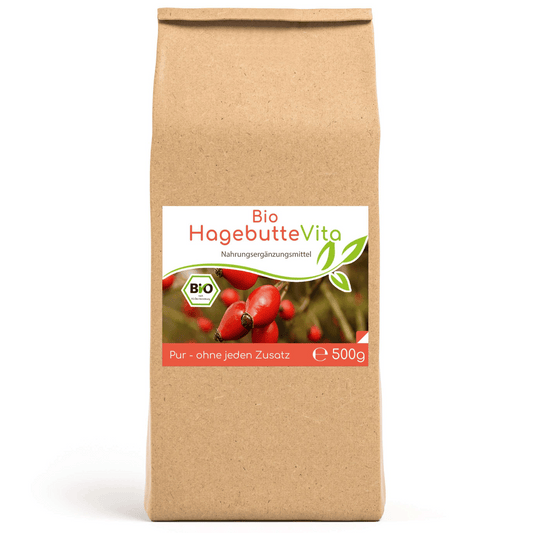 Bio Hagebutte Vita - 500g Pulver (vegan) Vorratsbeutel