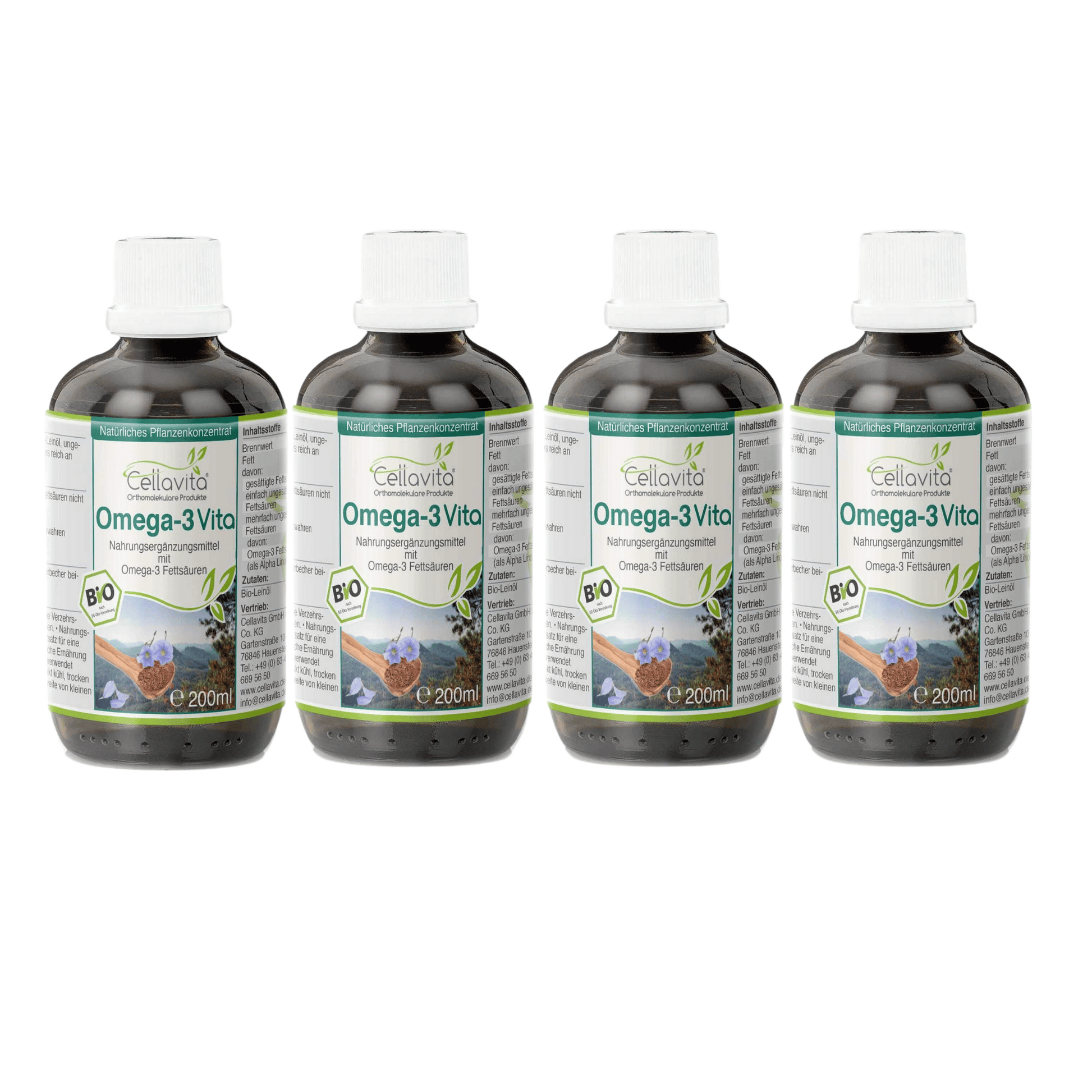 Omega-3 Vita (Bio) Pflanzenkonzentrat Vorteilspaket 4x 200ml