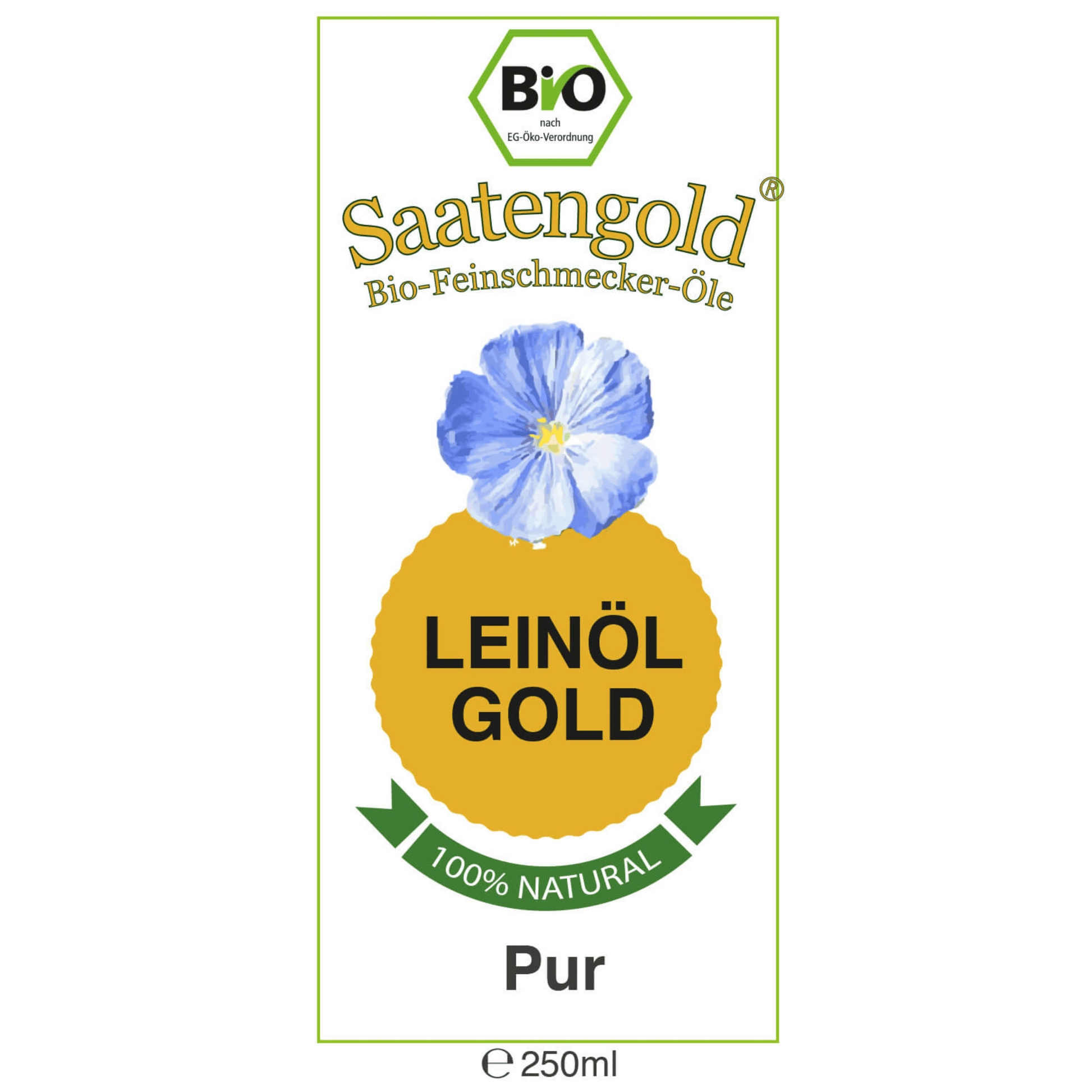 Saatengold-Bio-Feinschmecker-Öle "Leinöl Pur" 250ml